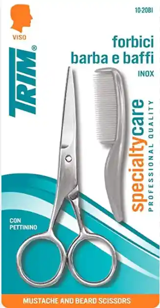 Tijera Para Bigote Y Barba Con Peinilla Trim