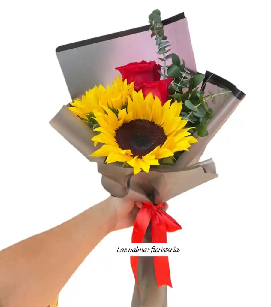 Ramo De Rosas Y Girasoles Para Regalar