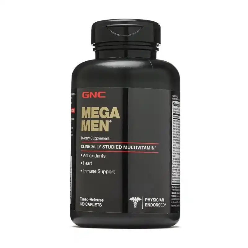 Gnc Mega Men Suplemento Multivitamínico Para Hombre Clínicamente Comprobado 180 Capsulas