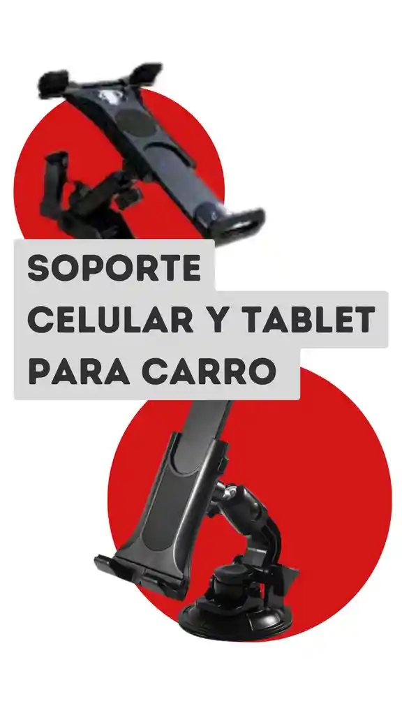 Soporte De Tablet Y Celular Para Carro De Chupa