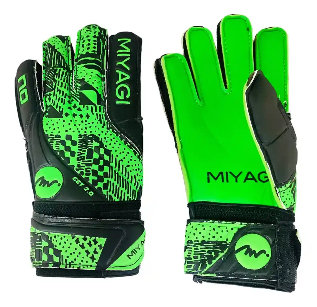 Guantes De Arquero Miyagi Get 2.0 - Mg014f - Agarre Insuperable Color Verde