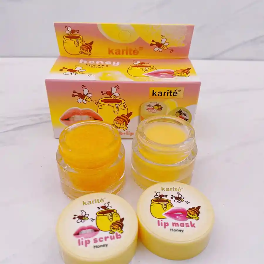 Exfoliante Mas Hidratante 2 En 1 Para Labios Con Extracto De Miel Karite Ref98