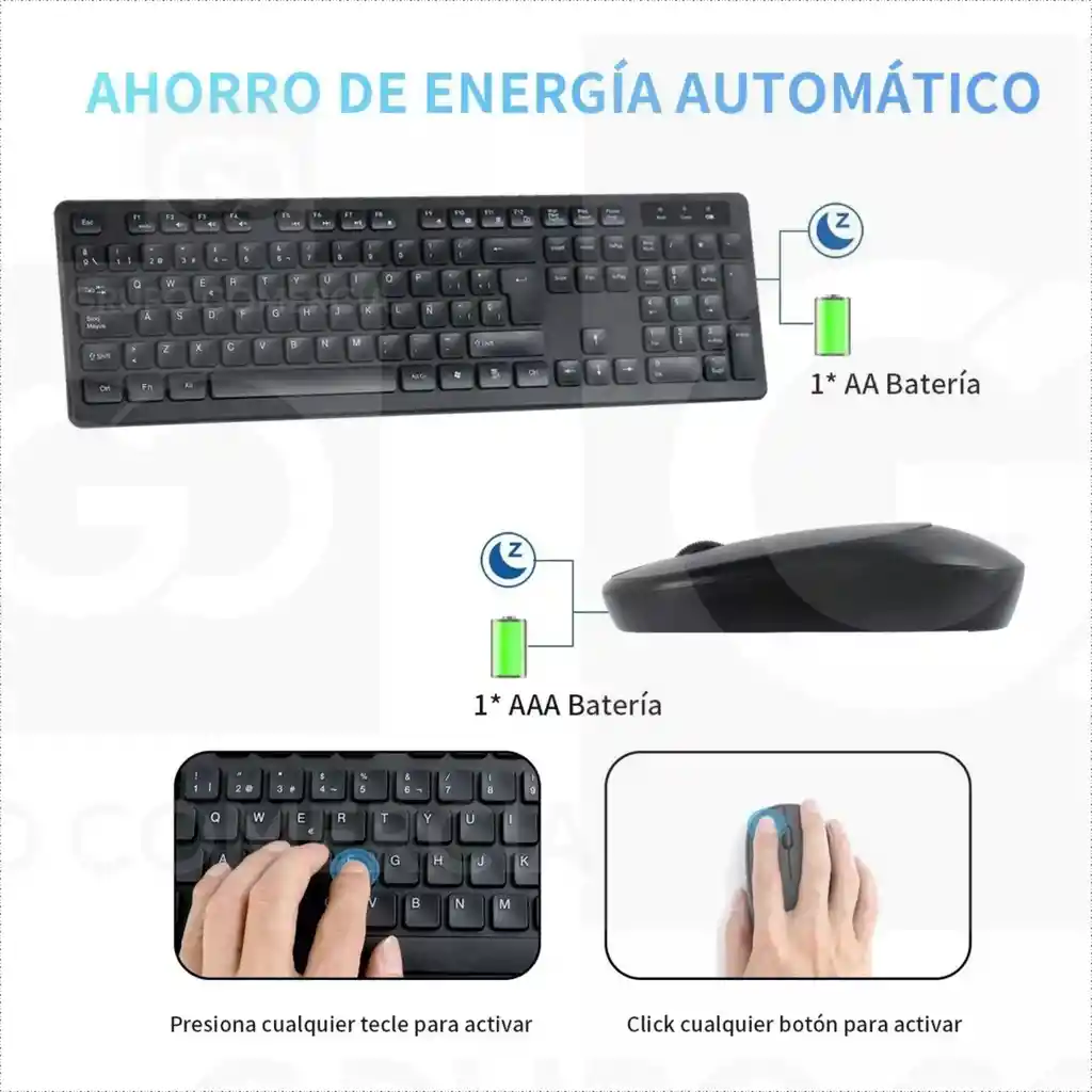 Teclado Inalámbrico Slim Y Mouse Inalámbrico Tipo Mac