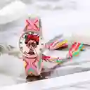 Reloj Frida Tejido Hilos Artesanal Mujer Dama + Estuche