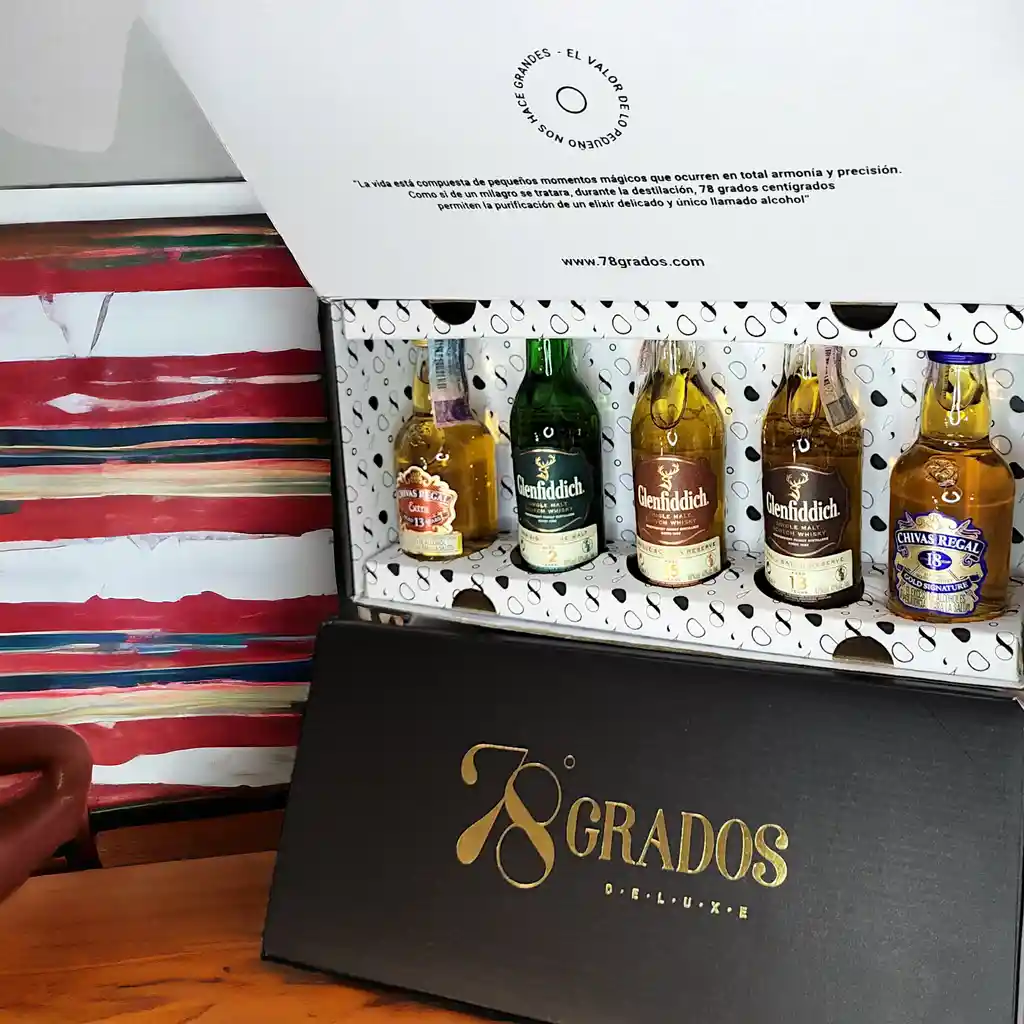 Caja Premium De 5 Mini Botellas De Whisky (referencia #4)