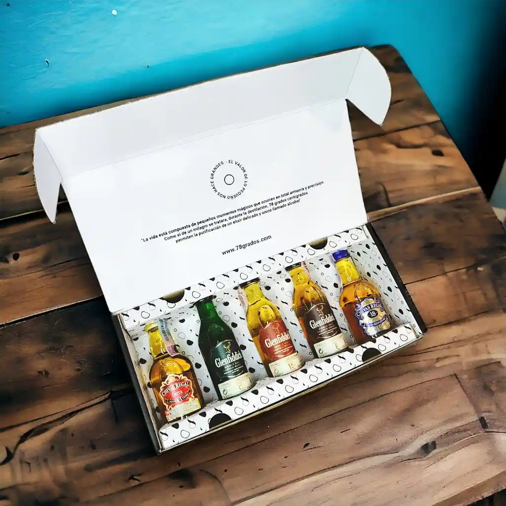 Caja Premium De 5 Mini Botellas De Whisky (referencia #4)