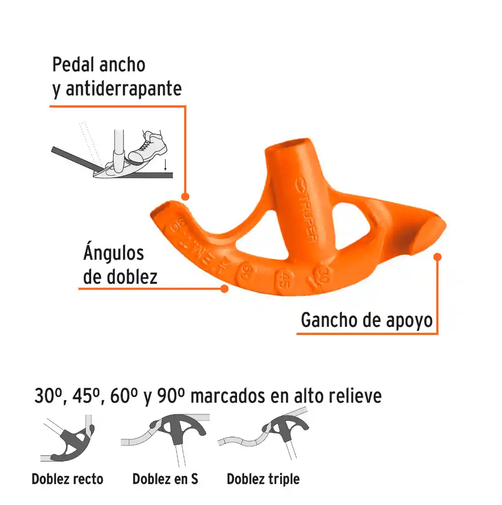 Doblador De Tubo Conduit 1/2", Truper - 12845