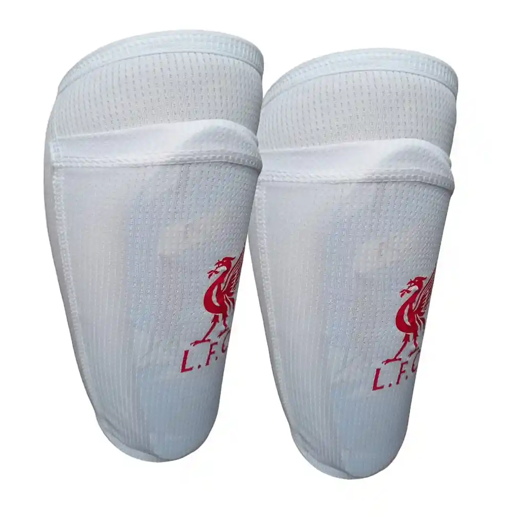 Media Porta Canilleras Fútbol Talla: M Malla Para Espinilleras Funda - Liverpool Blanco