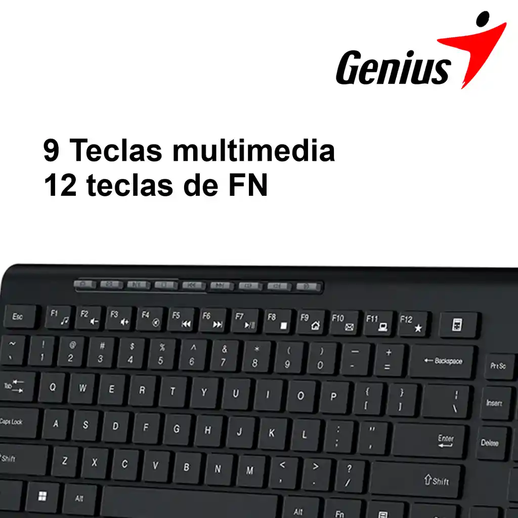 Teclado Inalámbrico Genius Slimstar 7230 Elegante Multimedia