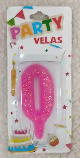 Vela # 0 Color Rosa