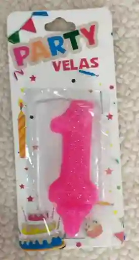 Vela # 1 Color Rosa