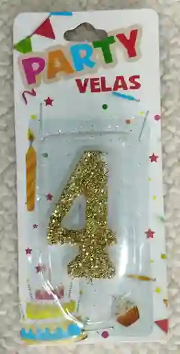 Vela # 4 Color Dorado