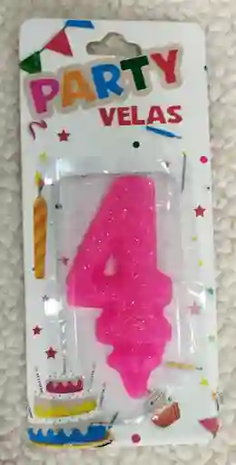 Vela # 4 Color Rosa