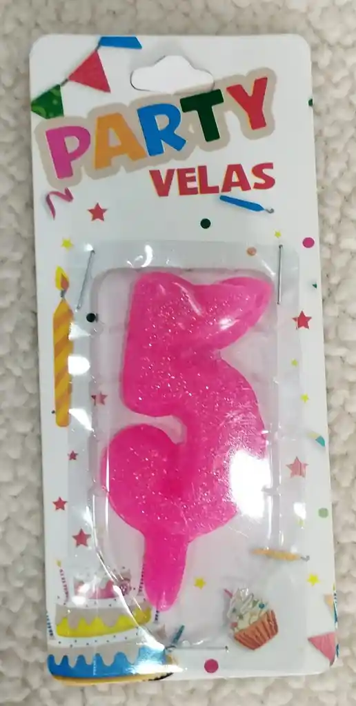 Vela # 5 Color Rosa