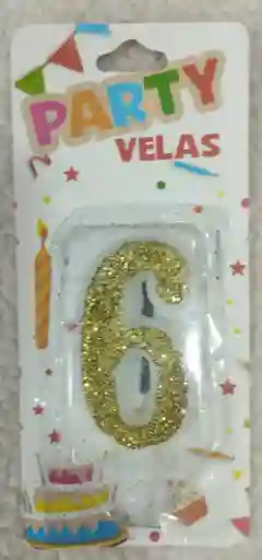 Vela # 6 Color Dorado