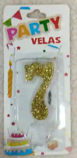 Vela # 7 Color Dorado