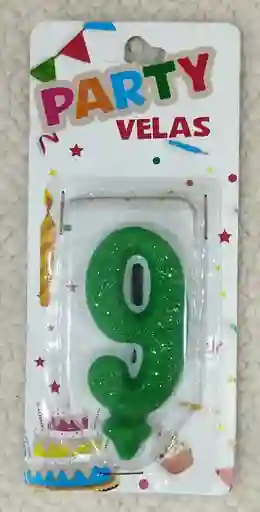 Vela # 9 Color Verde