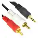🔰cable De Audio 2x1 3.5 A Doble Rca Full Sonido 10 Metros Puntas Doradas Compuvirtual - Domicilios
