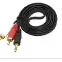 🔰cable De Audio 2x1 3.5 A Doble Rca Full Sonido 10 Metros Puntas Doradas Compuvirtual - Domicilios
