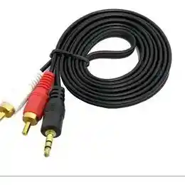 🔰cable De Audio 2x1 3.5 A Doble Rca Full Sonido 10 Metros Puntas Doradas Compuvirtual - Domicilios