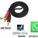 🔰cable De Audio 2x1 3.5 A Doble Rca Full Sonido 10 Metros Puntas Doradas Compuvirtual - Domicilios