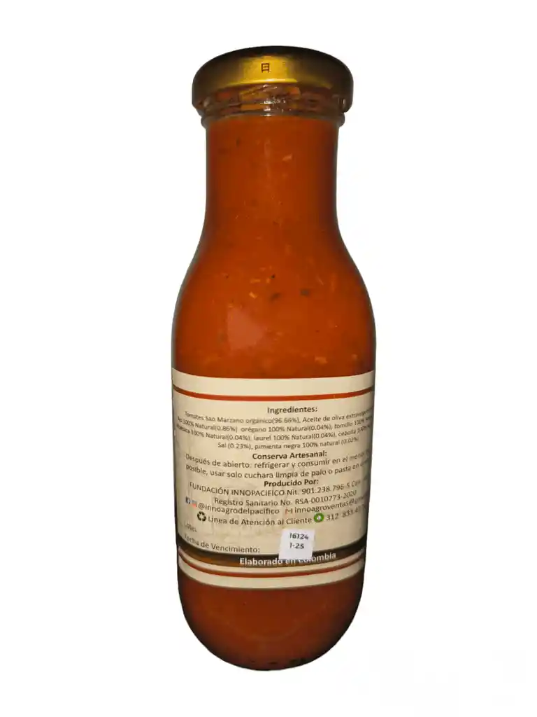 Salsa Napolitana Artesanal 300 Gr