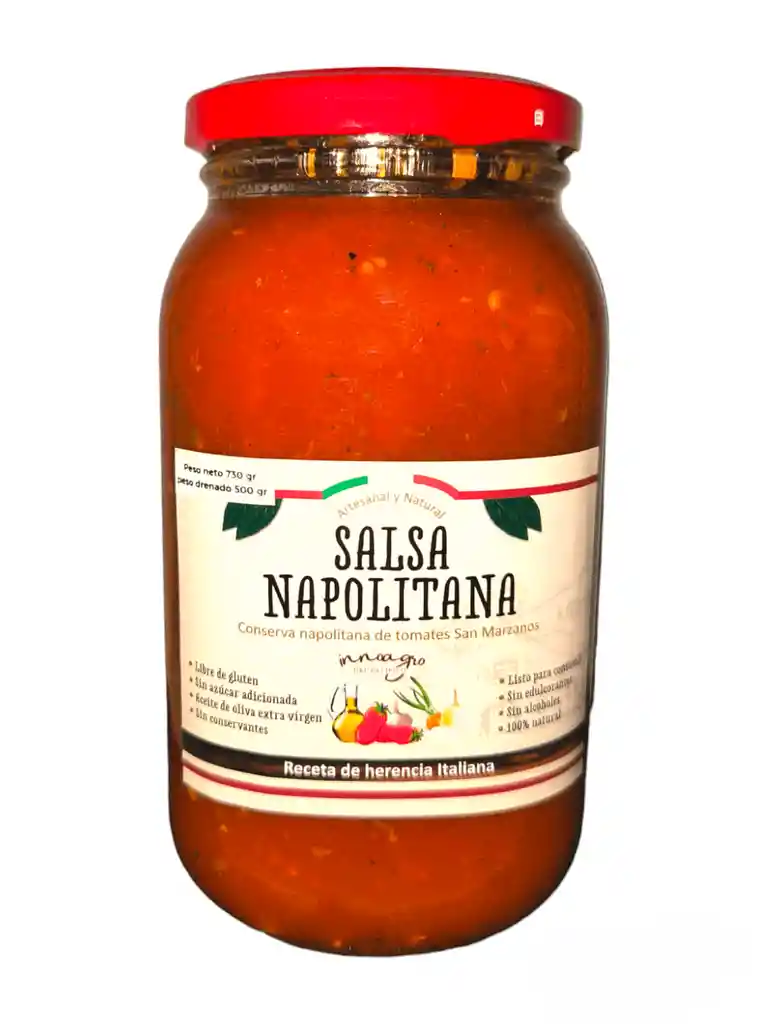 Salsa Napolitana Artesanal 500 Gr