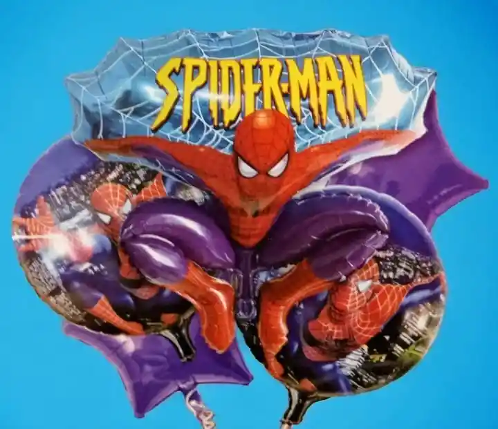 Bouquet Metalizado X 5 Globos Spider~man