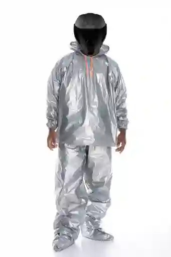 Impermeable Moto Bicicleta Talla: Xxl Plástico Calibre 2 + Grueso - Gris