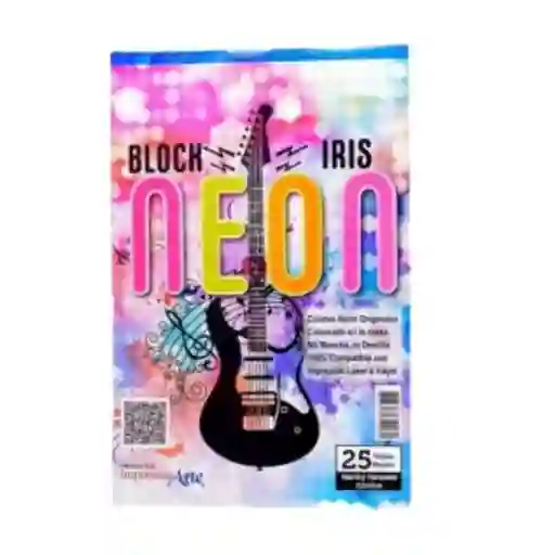 Block Iris Neon Oficio^*25 Hojas