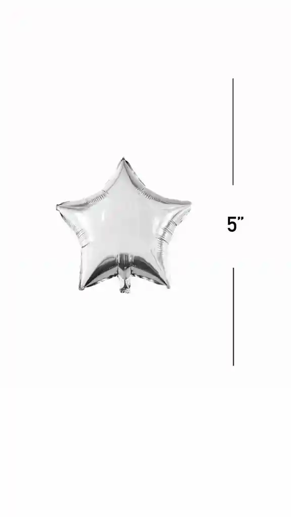 Globo Foil 5" Estrella Plata X2