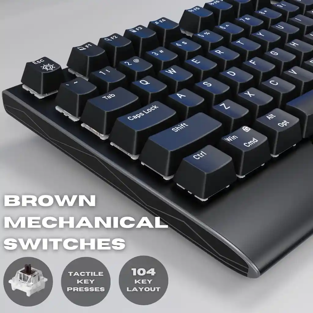 Teclado Mecanico Gamer Robusto X9 | Roller Bar Y Multimedia