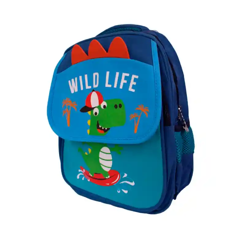 Morral Maleta Pequeña Cocodrilo Escolar Para Niños 7 Litro