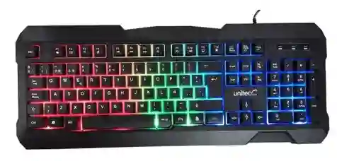 Teclado Gamer Unitec Mk36 Retroiluminado Rgb Alambrico