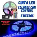 Cinta Rgb 5 M Con Control /cinta De Luz Led 5 Metros Tira Multicolor + Control