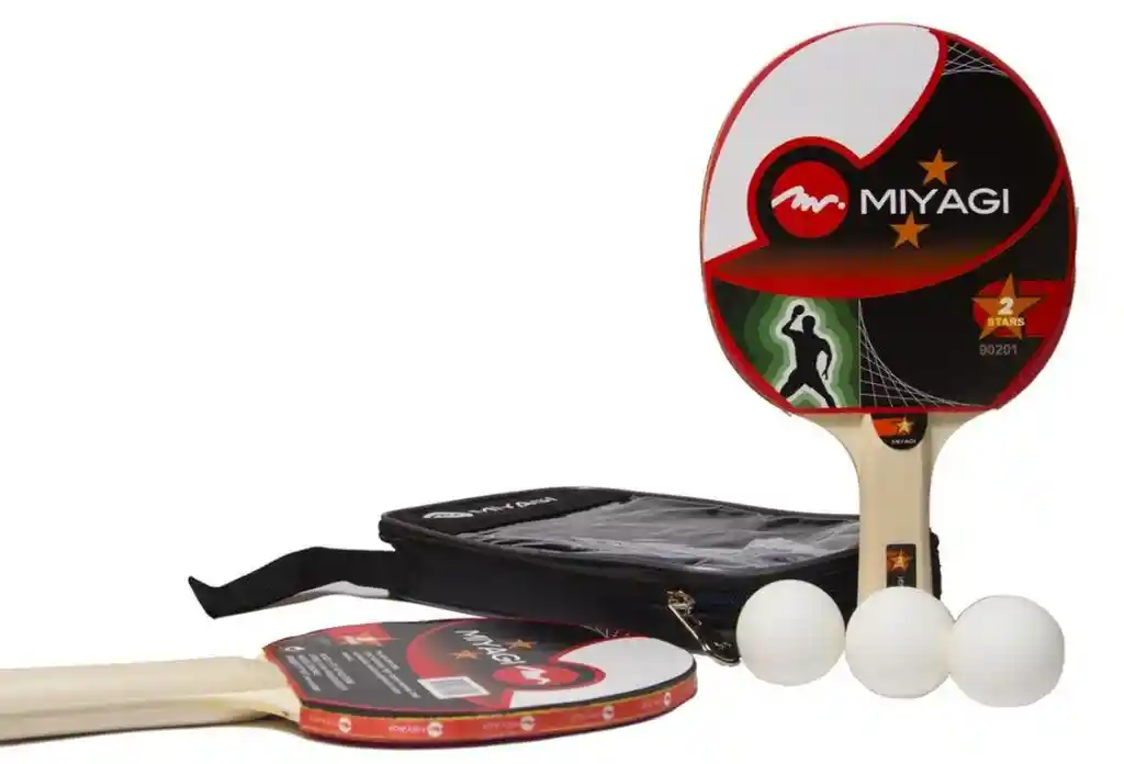 Set Tenis De Mesa Miyagi 90201 Paral Y Bolas 2 Raquetas