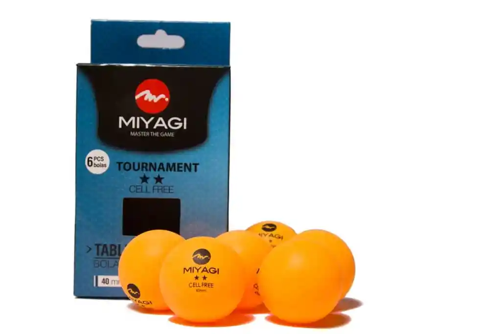Bola Tenis De Mesa Miyagi Tt-9902 Tournament 2 Estrellas Color Naranja