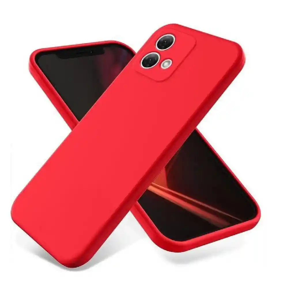 Forro Estuche Protector Silicone Case Para Motorola G24 Rojo