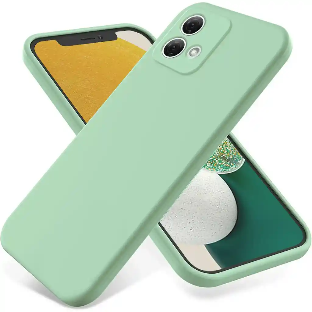 Forro Estuche Protector Silicone Case Para Motorola G24 Verde Menta