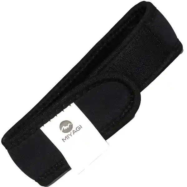 Rodillera Neopreno Tipo Strap Miyagi M7004 Color Negro