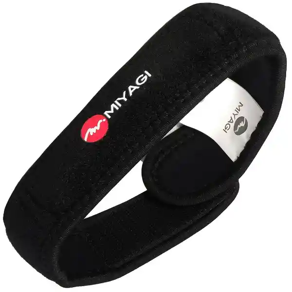 Rodillera Neopreno Tipo Strap Miyagi M7004 Color Negro