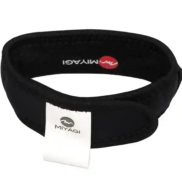 Rodillera Neopreno Tipo Strap Miyagi M7004 Color Negro