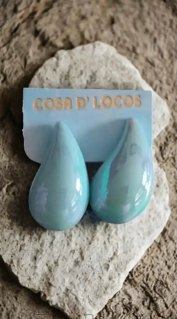 Aretes Gota Azul