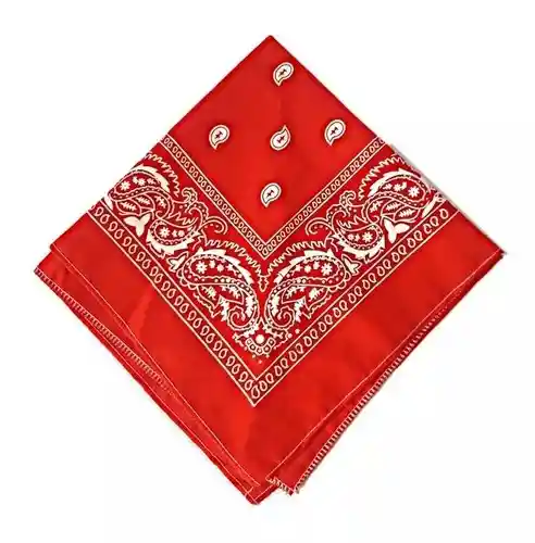 Pañoleta Roja O Bandana Con Estampado
