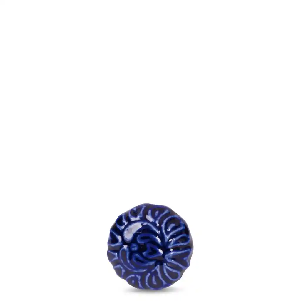 Ambiente Gourmet Pomo Cerámica Azul Grabado