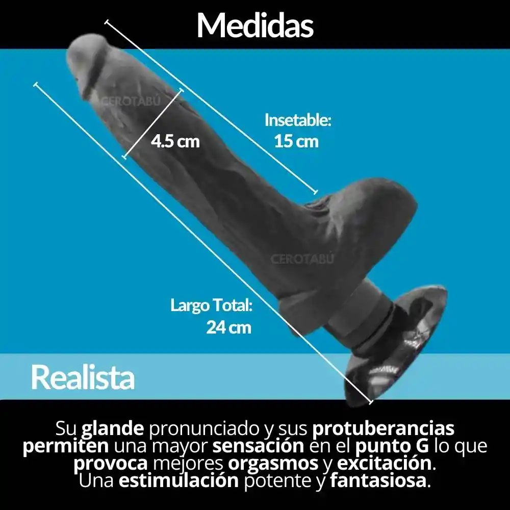 Dildo Vibrador Con Testiculos Realista Consolador Adherente