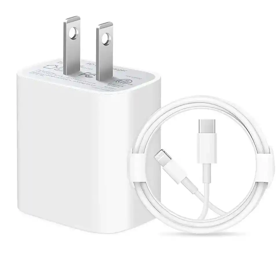 Cargador Rápido Para Iphone 12, 13, 14, 20 W, Tipo C