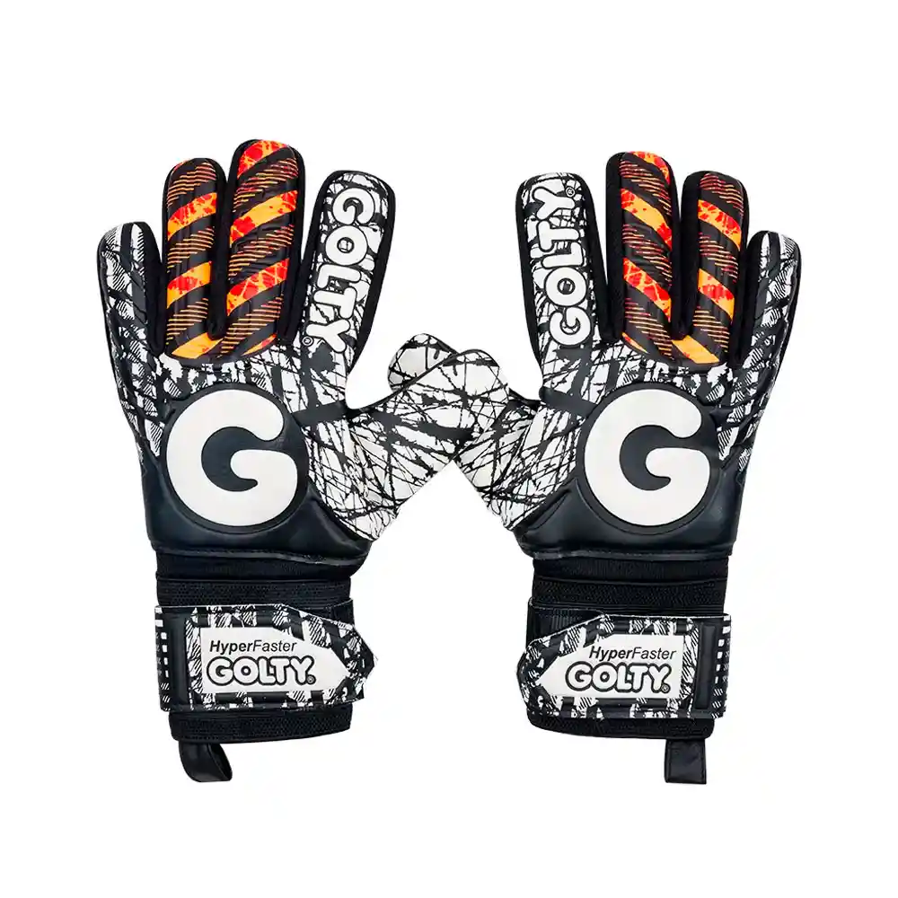 Guante Competencia Golty Hyperfaster- Negro Y Naranja Talla 10