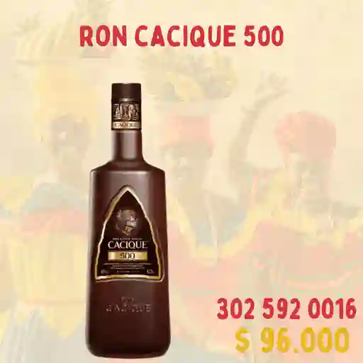 Ron Cacique 500 Botella X 750 Ml