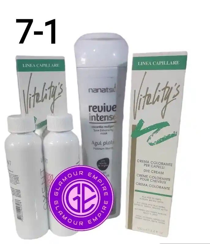 Tinte 7.1 (71) Kit De Promoción Vitalitys 100ml